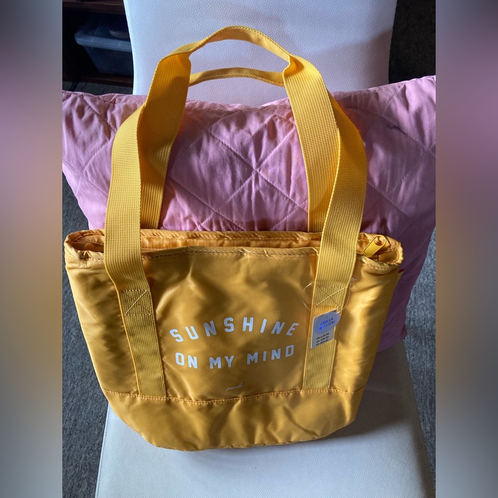 🌸NWT Pink “Sunshine on my Mind” insulated bag